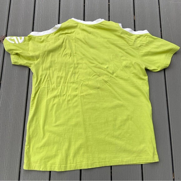 Telfar Triple T Performance T-shirt
in Lime Green and White - Picture 2 of 4